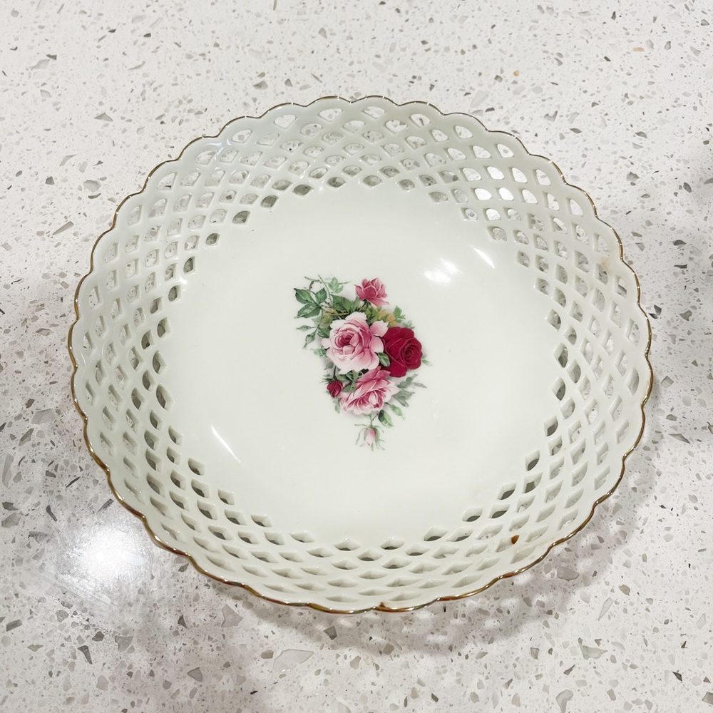 Formalities by Baum Bros. "Victorian Rose" Large Bowl